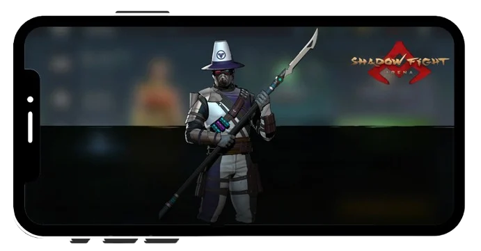 Azumz with Energy Staff using energy booster powers for ranged attacks in Shadow Fight.