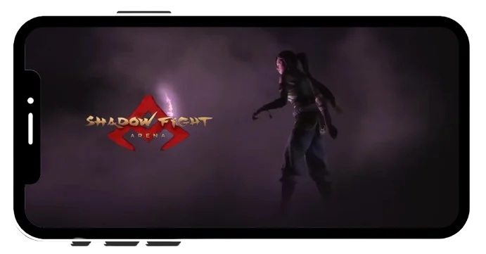 Female fighter June attacking with fan blades and wind powers in Shadow Fight.