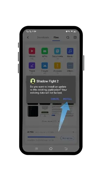 Click on the Install button to install Shadow Fight 2 on iOS.