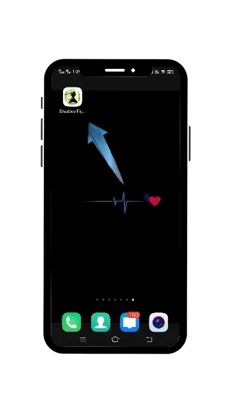 Shadow Fight 2 successfully installed on iOS device and ready to play.