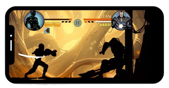 Shadow vs Titan fight in Shadow Fight 2 Special Edition